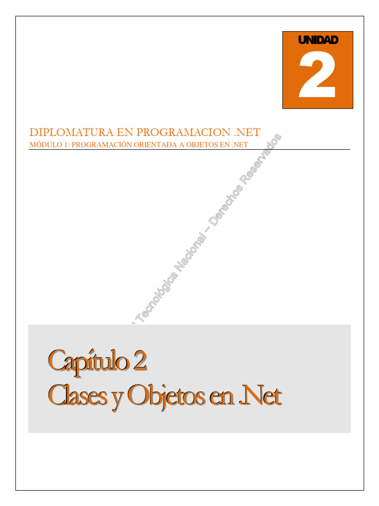Diplomatura en Programación .NET: Clases y Objetos | PDF | Objeto ...