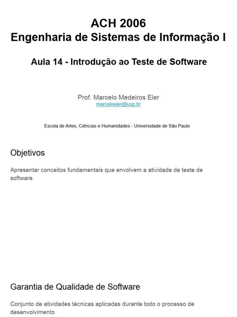 Introdução ao Teste de Software | PDF | Testes de software | Programas