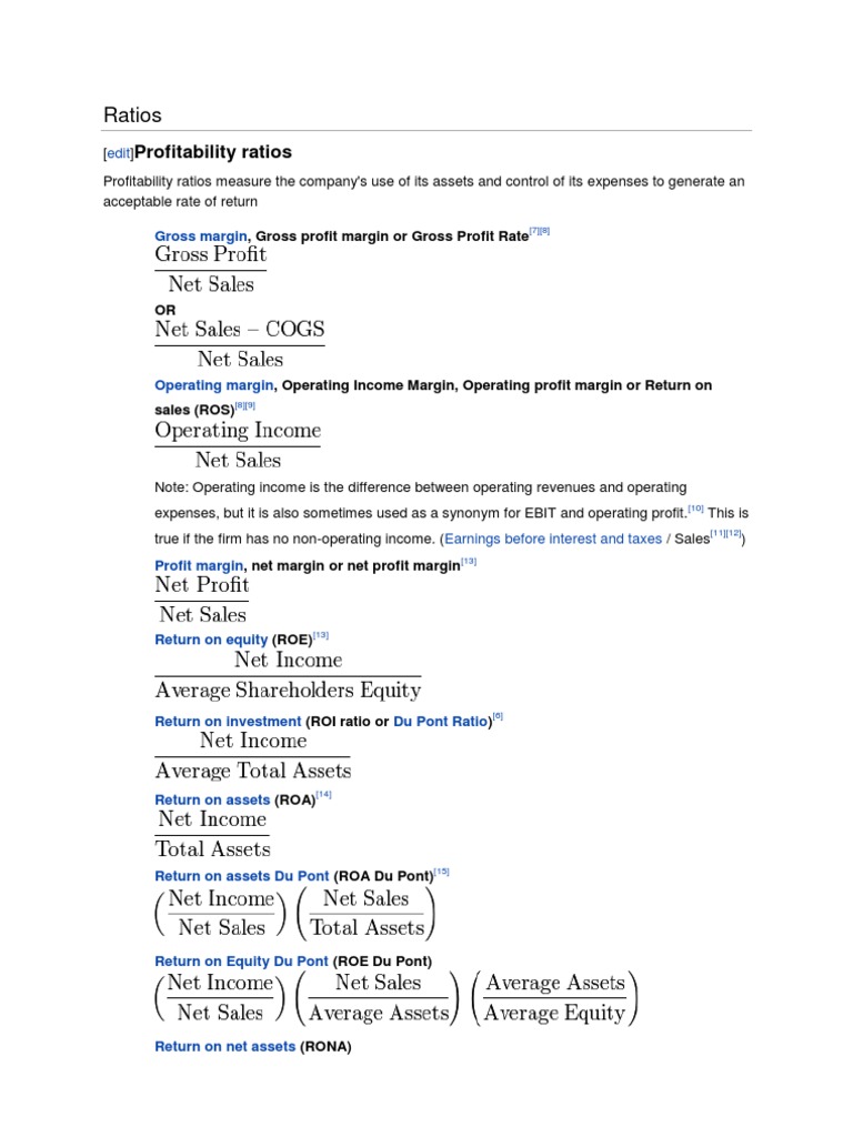 Understanding Financial Ratios Explained | PDF