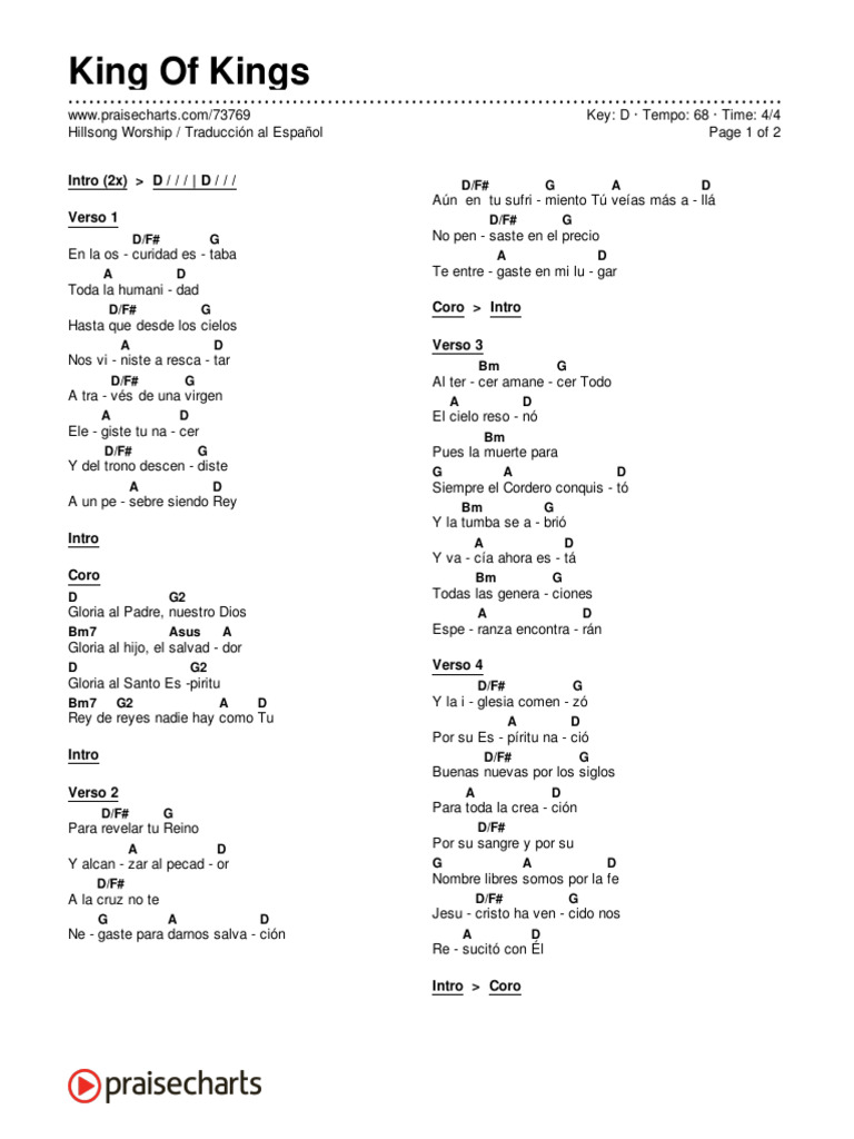 Rey de Reyes - Acordes y Letra | PDF