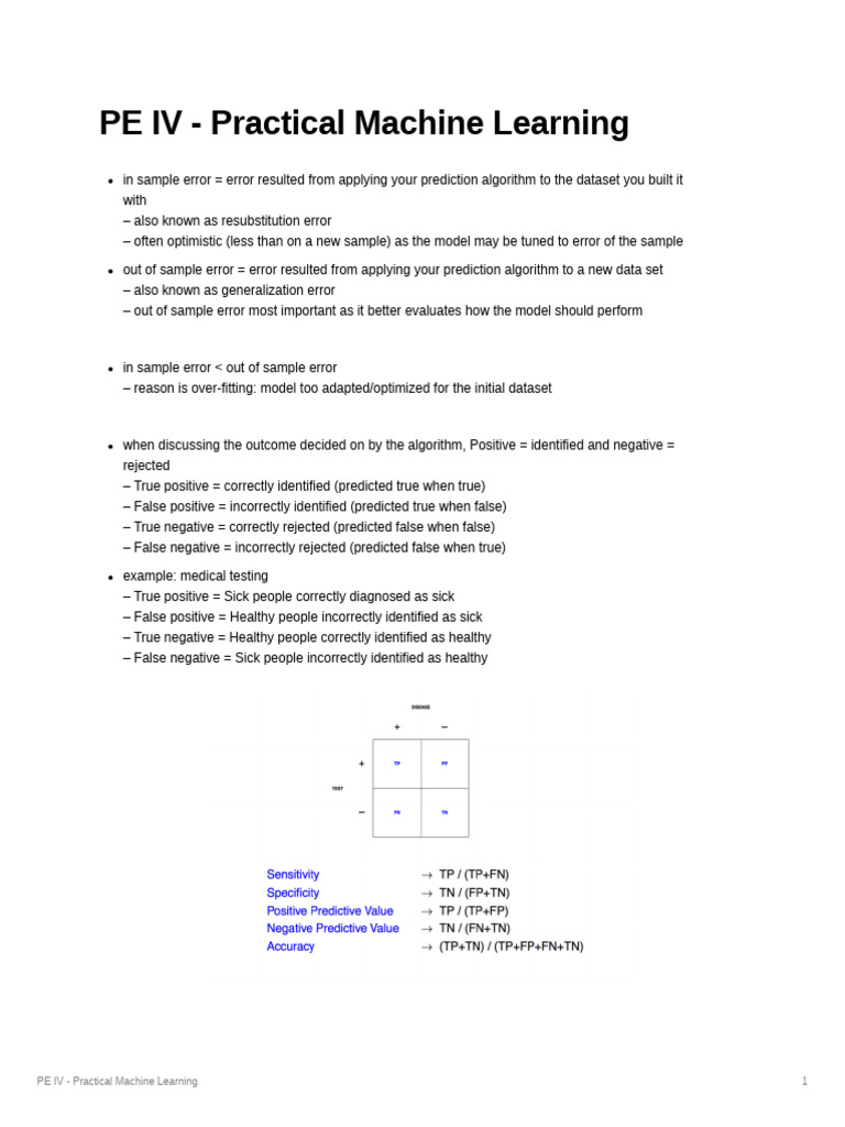 PE IV - Practical Machine Learning | PDF | Statistical Theory | Machine ...