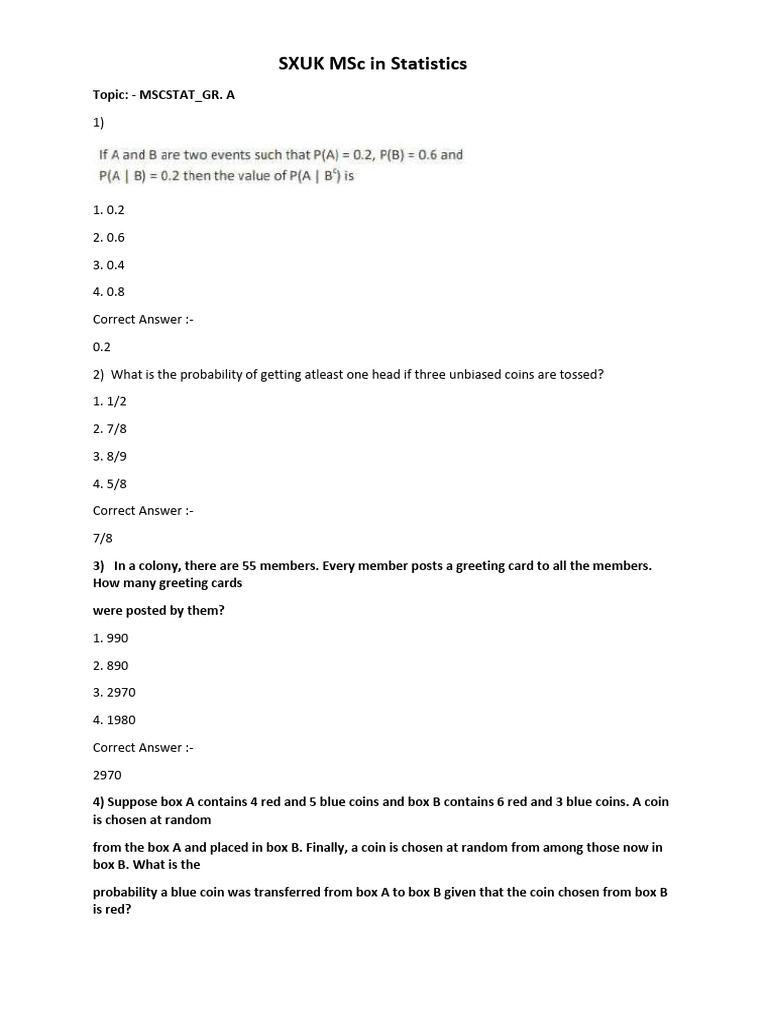 Msc in statistics pdf mean probability theory