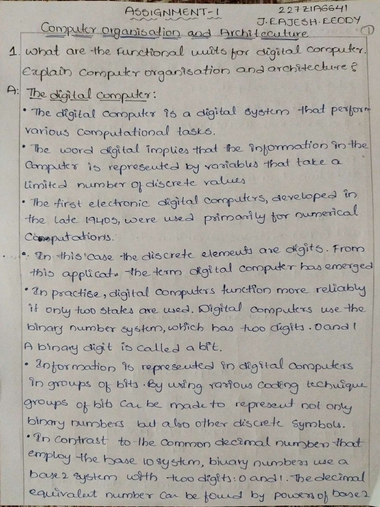 COA Assignment 1 | PDF