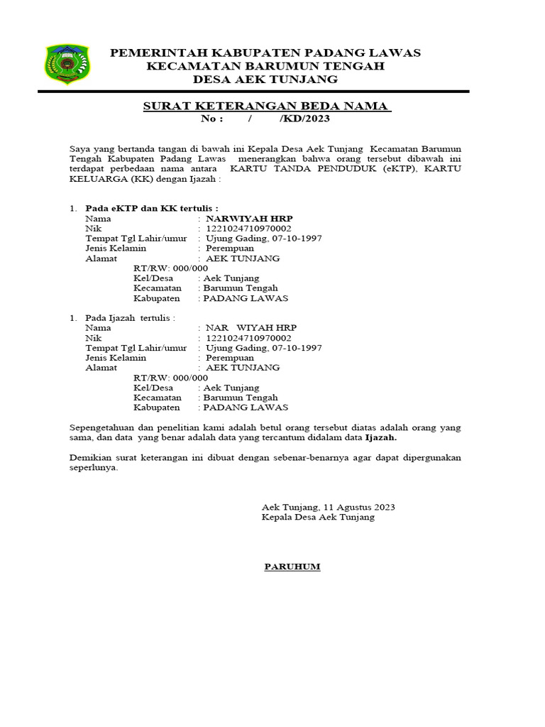 surat-keterangan-beda-nama-kk-dan-ijazah-aek-tunjang-2023-pdf