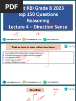 Top 50 Direction Sense Questions | PDF | Units Of Measurement | Length