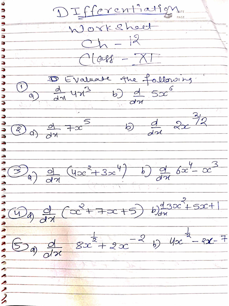 Derivatives Practice Sheets Pdf
