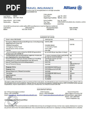 Certificate of Insurance