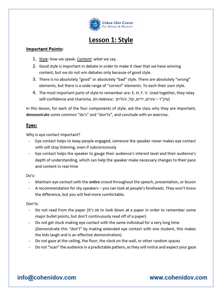 LESSON 1 INTRODUCTION TO STYLE GUIDES intelligence overview