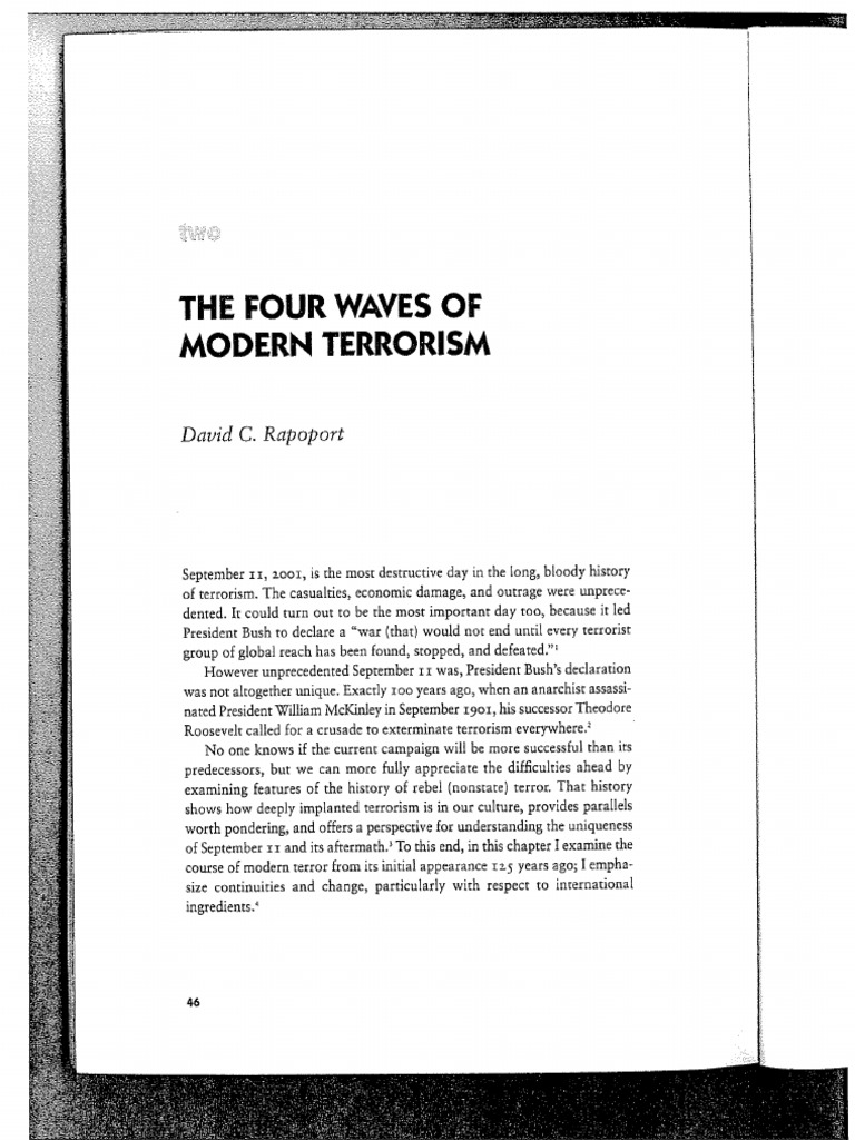 Rapoport Four Waves of Modern Terrorism | PDF