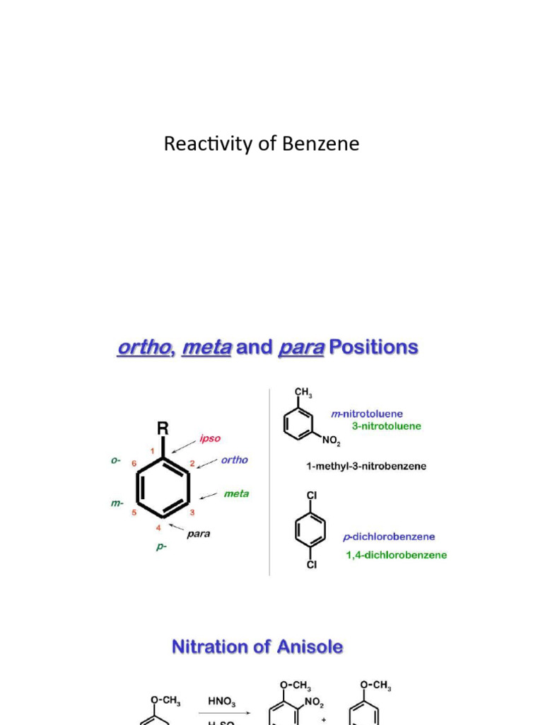 Benzene Reactivity and Substituent Effects | PDF | Science & Mathematics