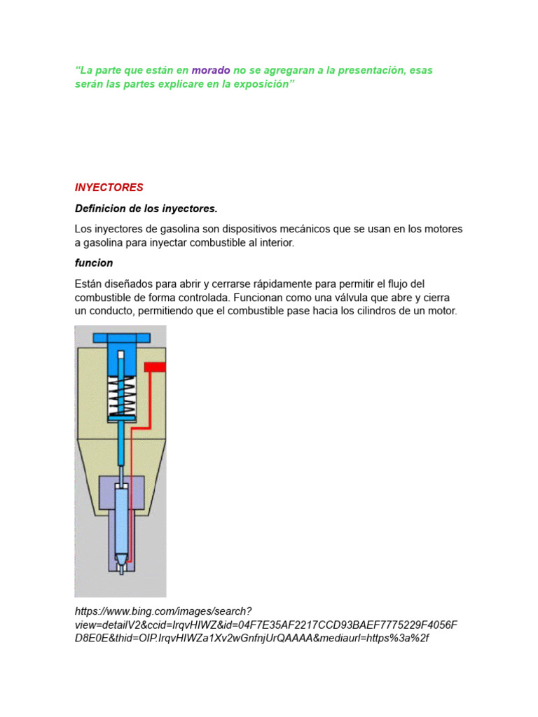 INYECTORES | PDF | Inyección de combustible | Carburador