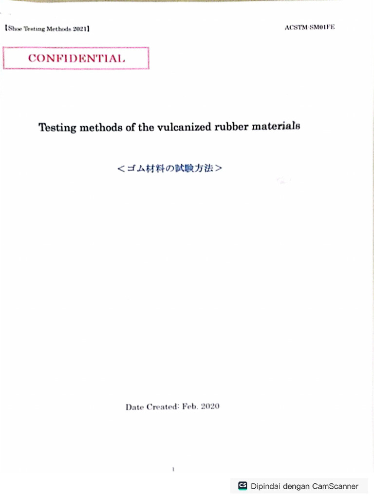 Testing Methods Rubber | PDF