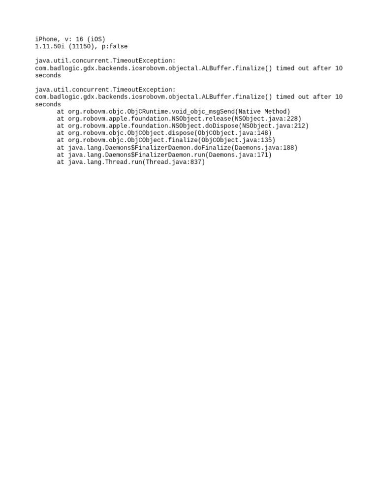 iOS 16 Timeout Exception Analysis | PDF