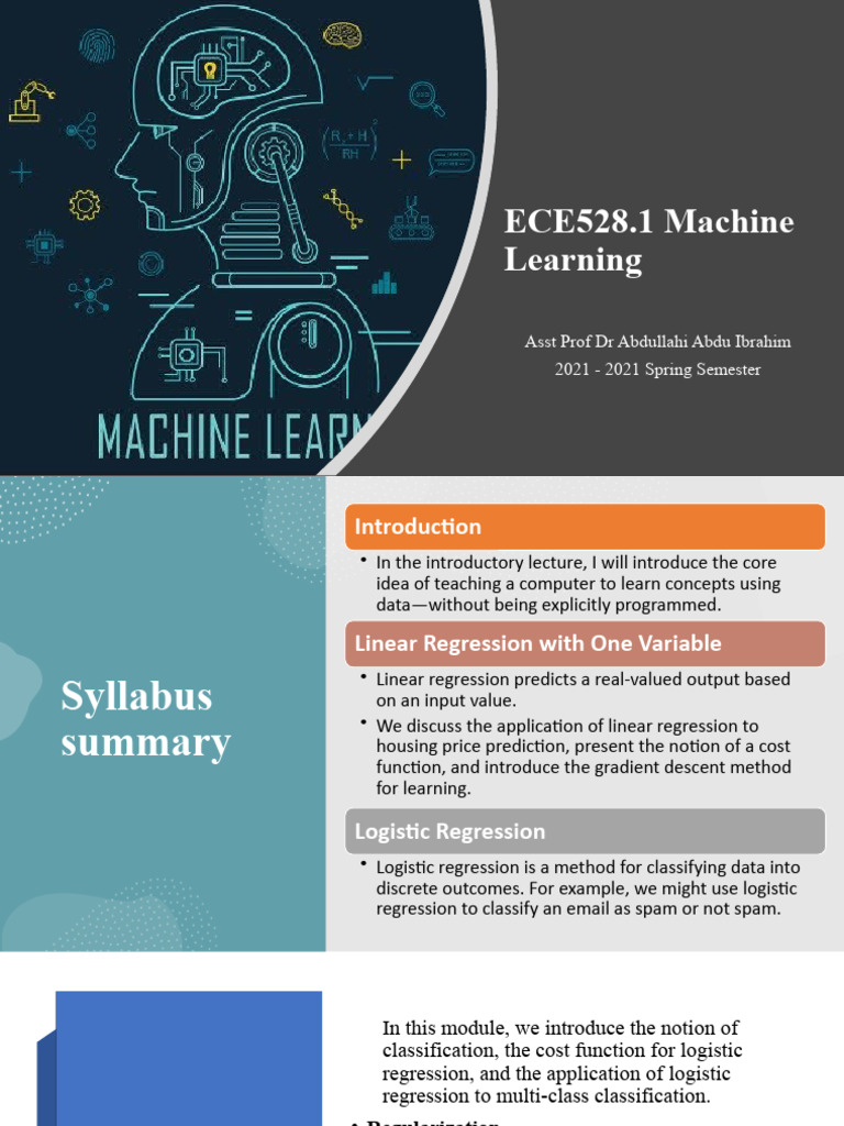 Machine Learning Course Syllabus 2021 | PDF | Artificial Intelligence ...