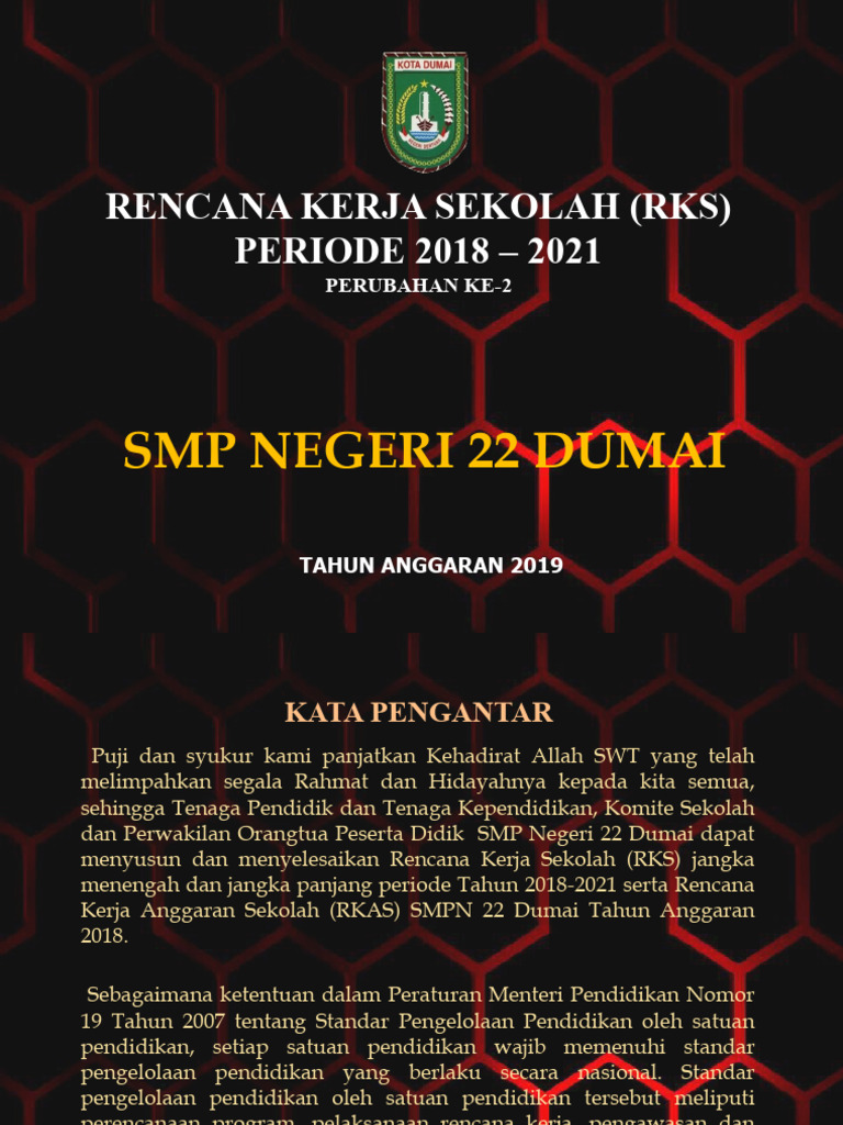 Rencana Kerja Sekolah (RKS) Periode 2018 2 | PDF | Ilmu Sosial