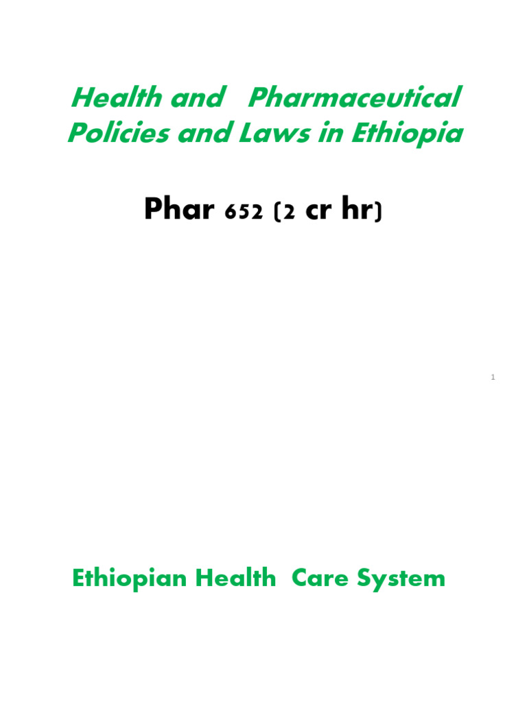 Ethiopian Health Care System Overview | PDF | Health Care | Health Policy
