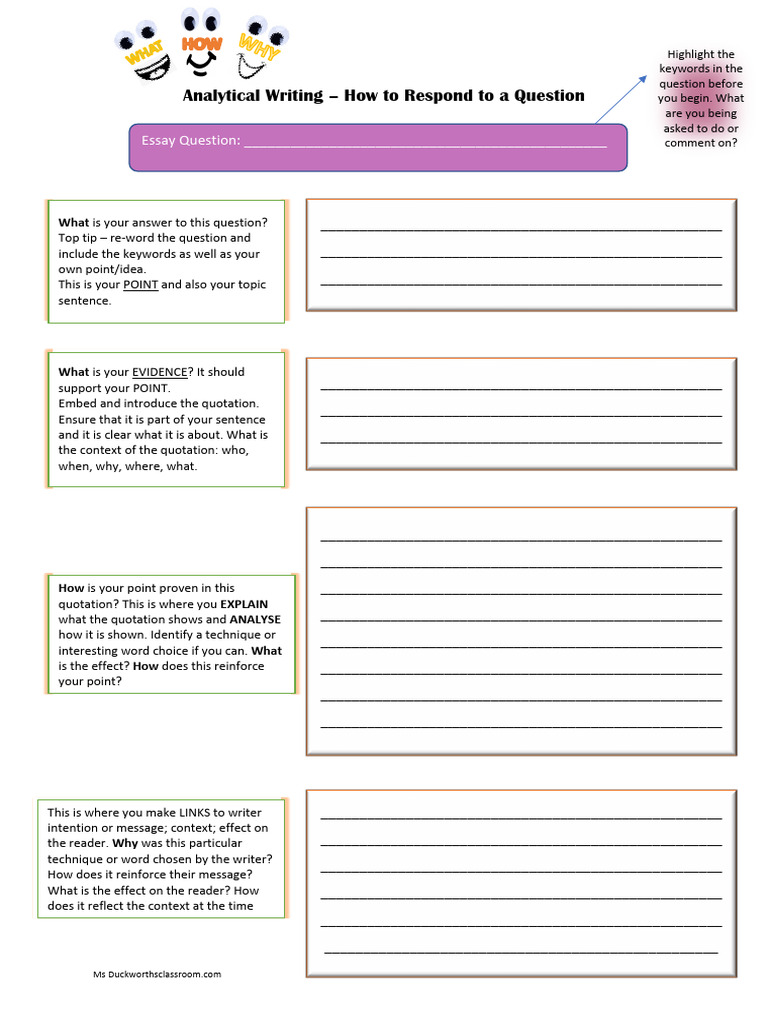 Analytical Writing Response Guide | PDF | Cognitive Science | Human ...