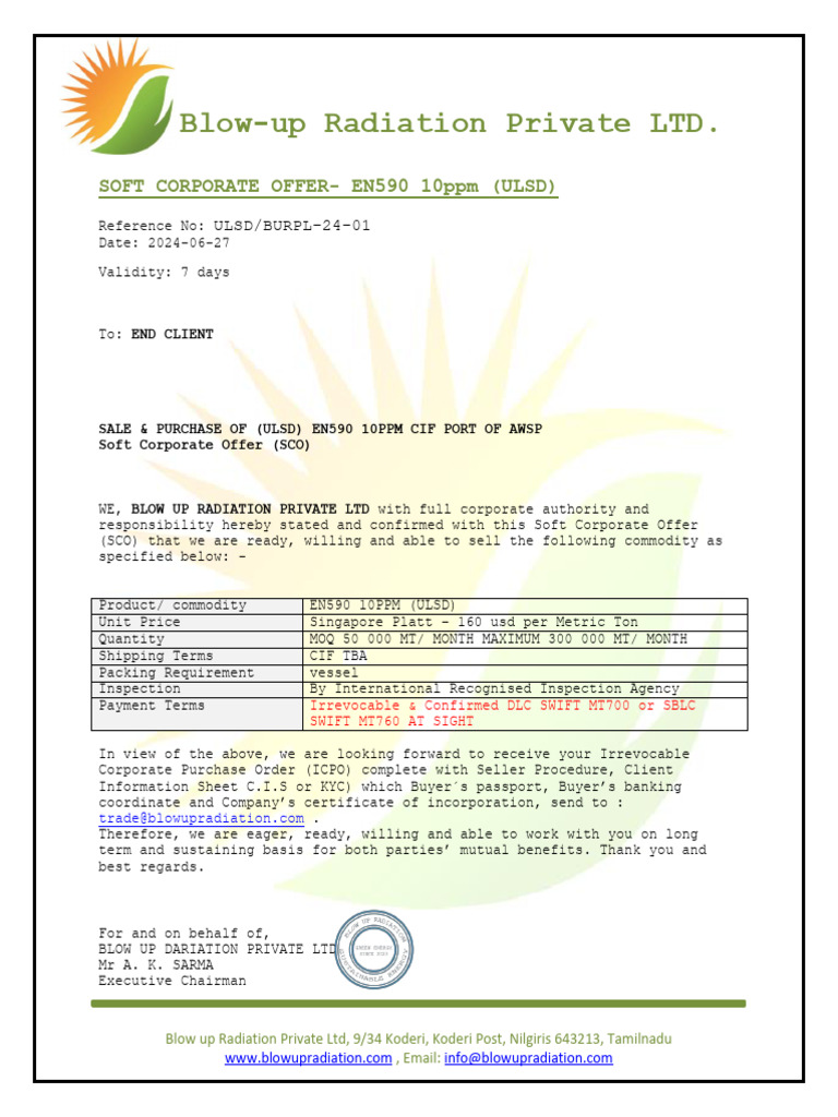 Sco June 24 ULSD | PDF | Letter Of Credit | Banks