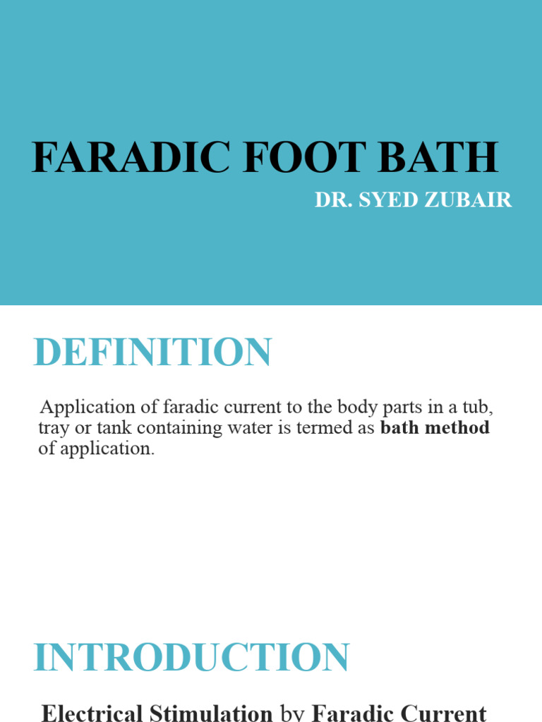 Faradic Foot Bath | PDF | Foot | Anatomical Terms Of Motion
