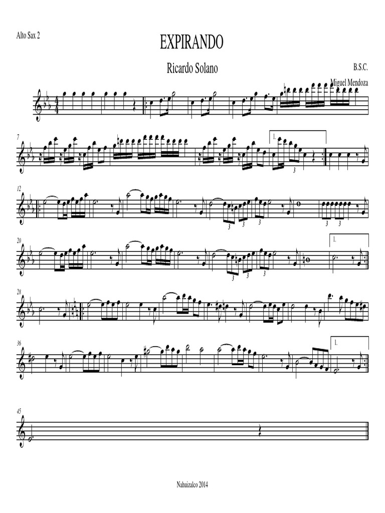 EXPIRANDOx - Alto Sax 2 | PDF