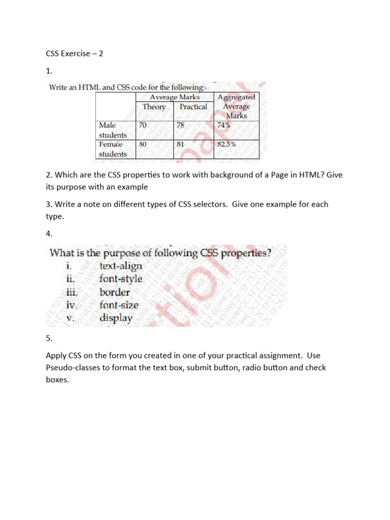 CSS Exercise-2 | PDF
