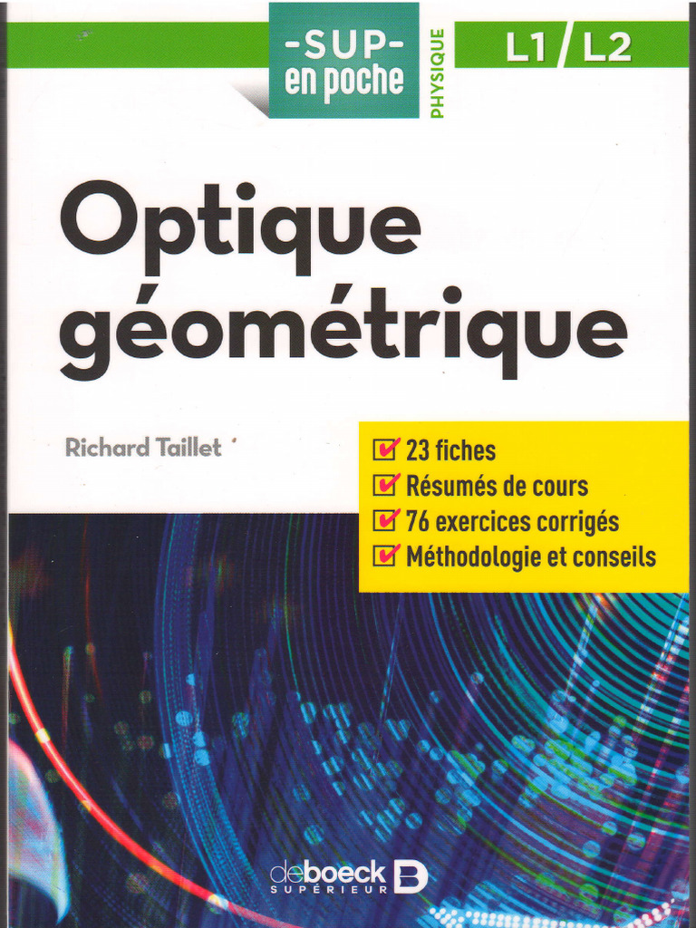 Cours et exercices d'optique géométrique | PDF | Optique | Science des ...