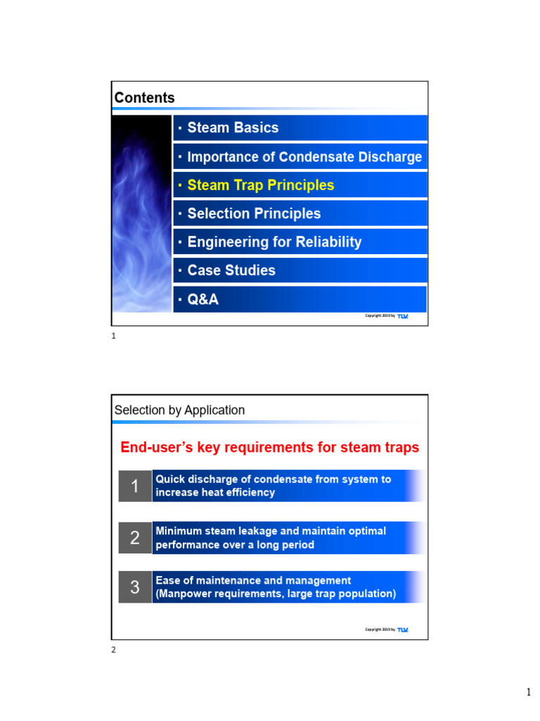 Steam Traps Principles | PDF | Valve | Steam