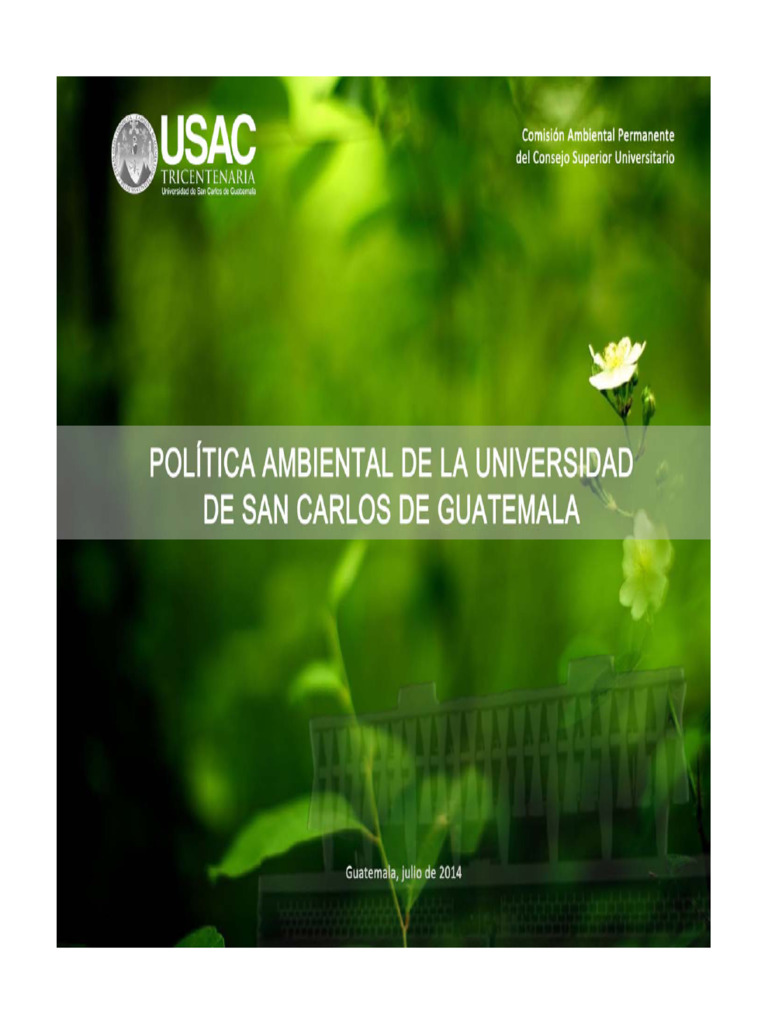 Política Ambiental USAC: Sostenibilidad y Compromiso | PDF ...