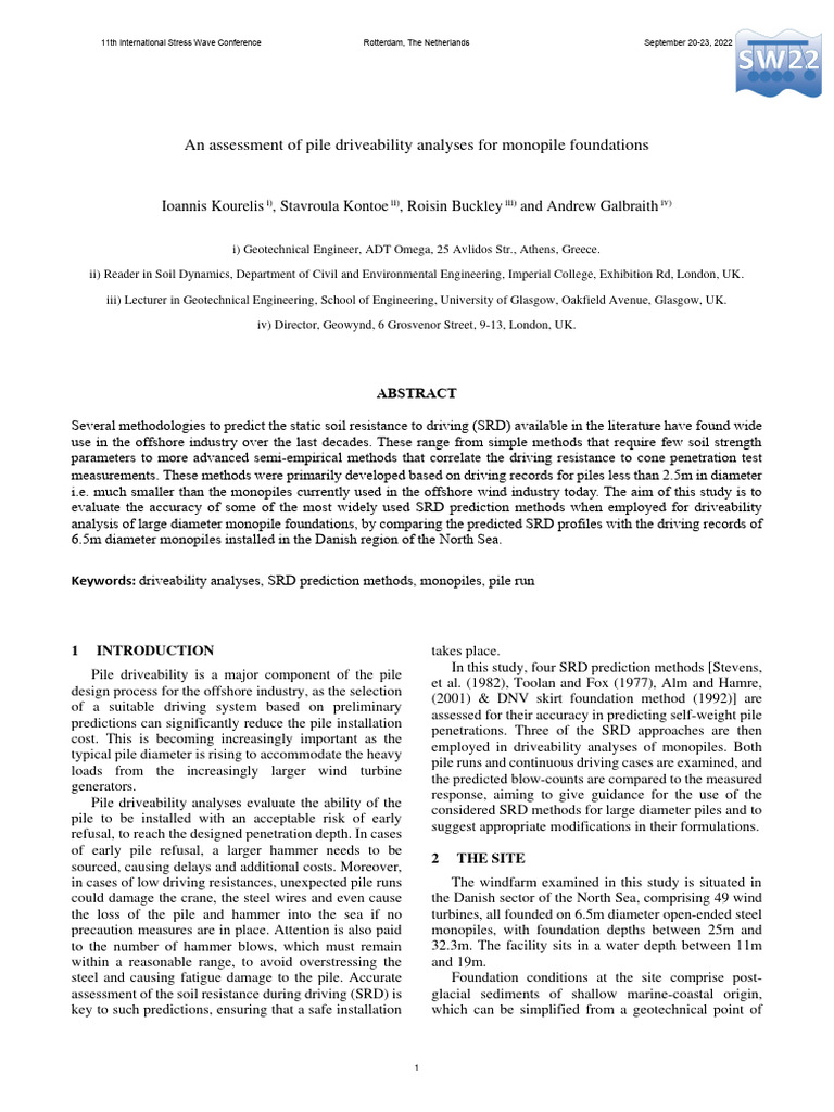 Pile Driving Pile Driveability Download Free Pdf Deep Foundation