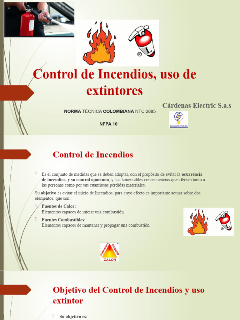 Control de Incendios y Uso de Extintores | PDF | Agua | Materiales