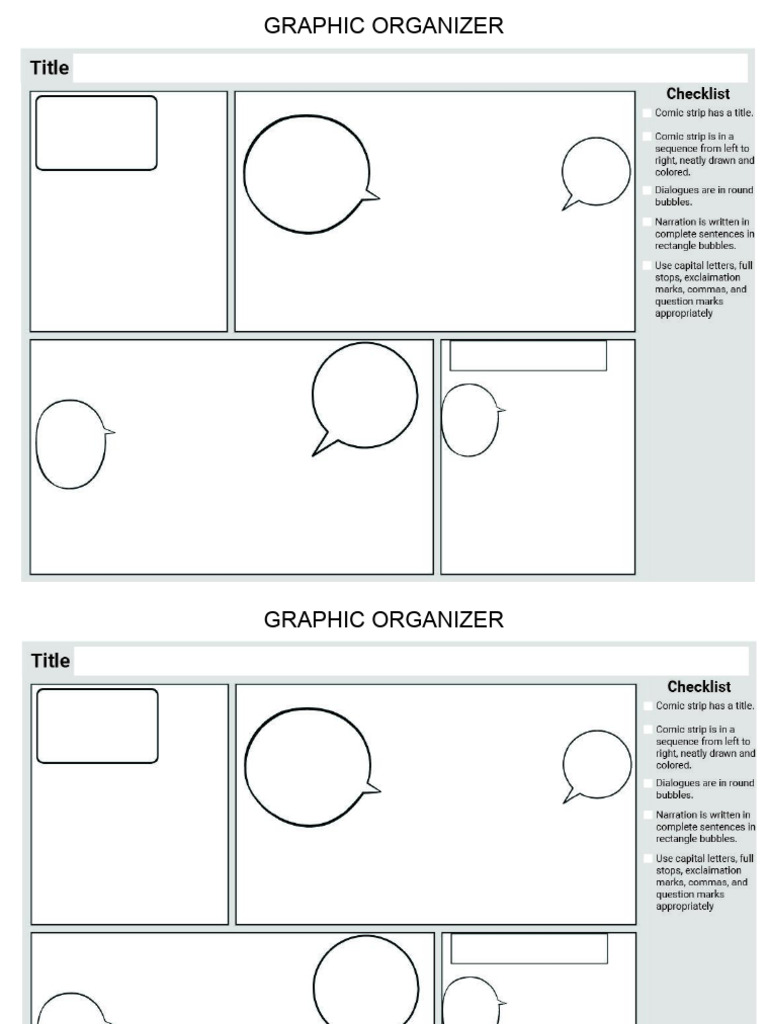 GO and Checklist For Comic Strip | PDF