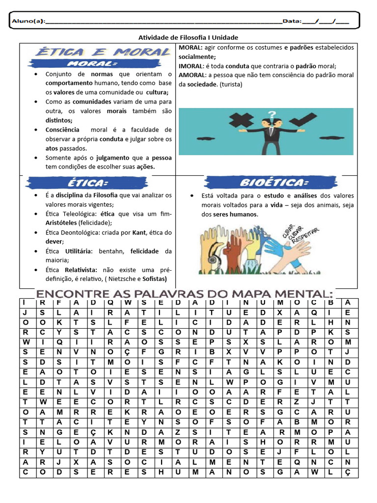 Atividade sobre Ética e Moral | PDF | Moralidade | Psicologia Social