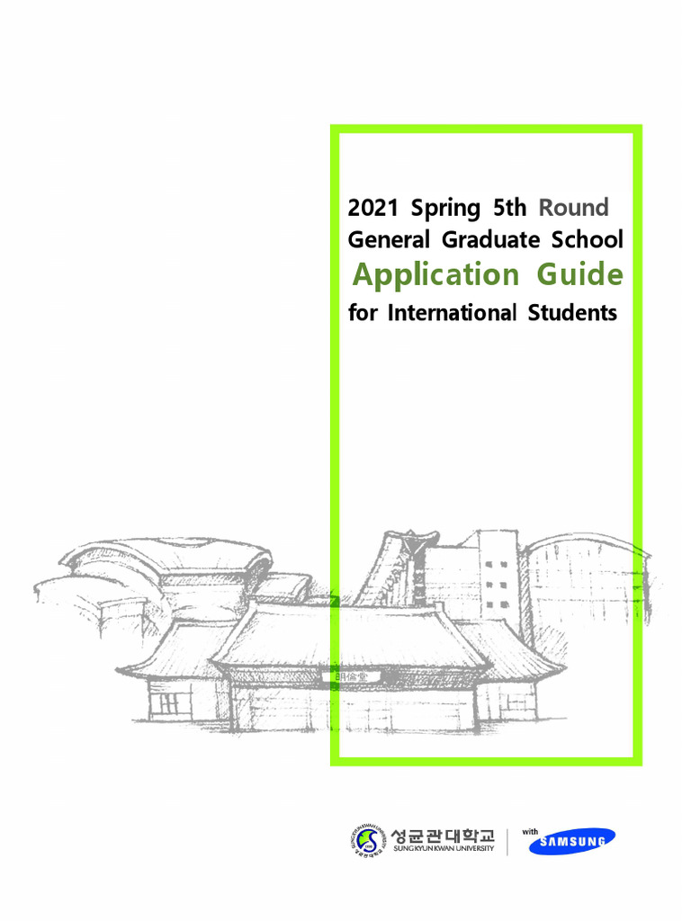 2021 Spring 5th General Graduate School Application Guide V 1 0