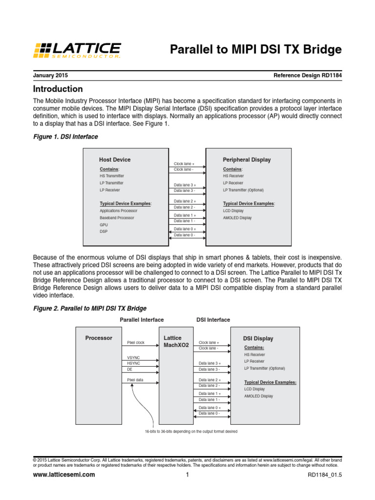 MIPI DSI TX Bridge Reference Design | PDF | Computer Science | Digital ...