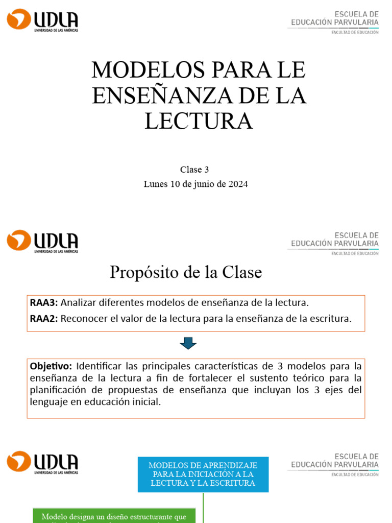 Didactica de La Lectura PPT Clase 3 | PDF | Aprendizaje | Enseñando
