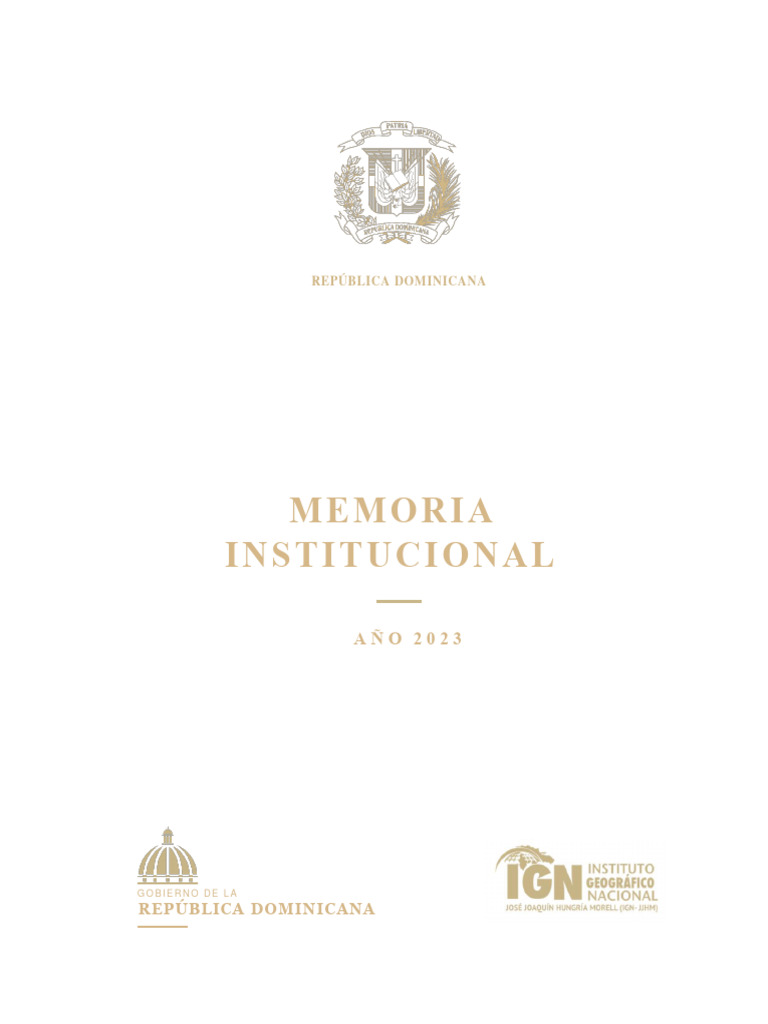 Memoria Institucional IGN 2023 | PDF | Ministerio (Departamento de ...