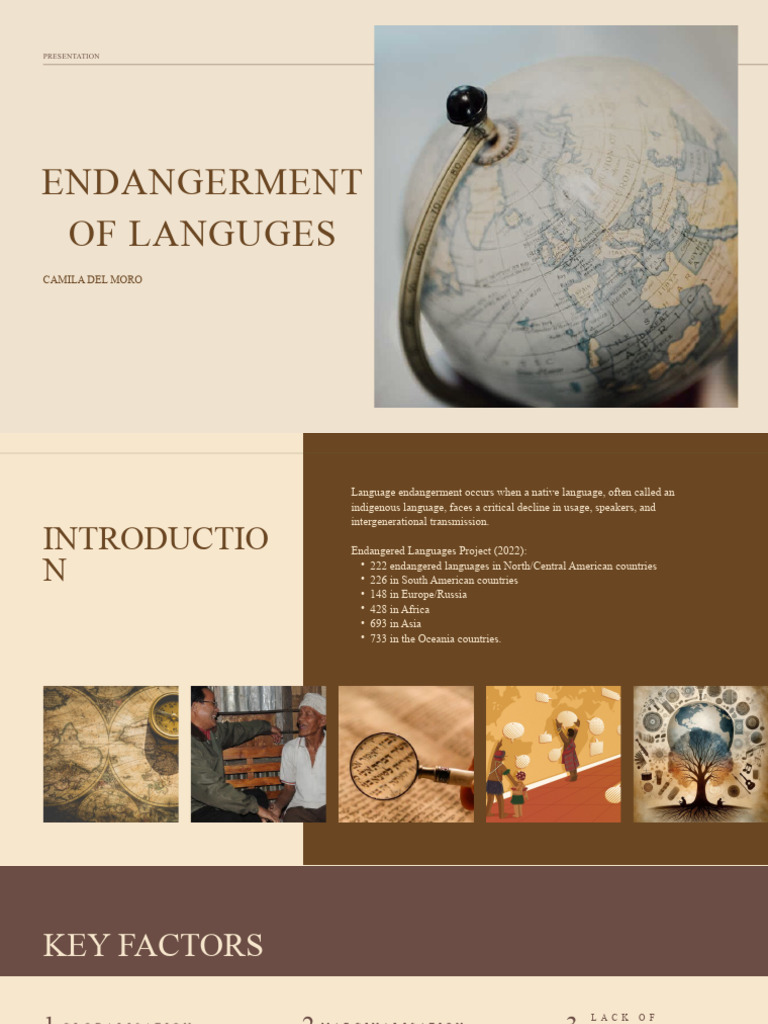 Presentation Endangerment Of Languages Pdf Human Communication