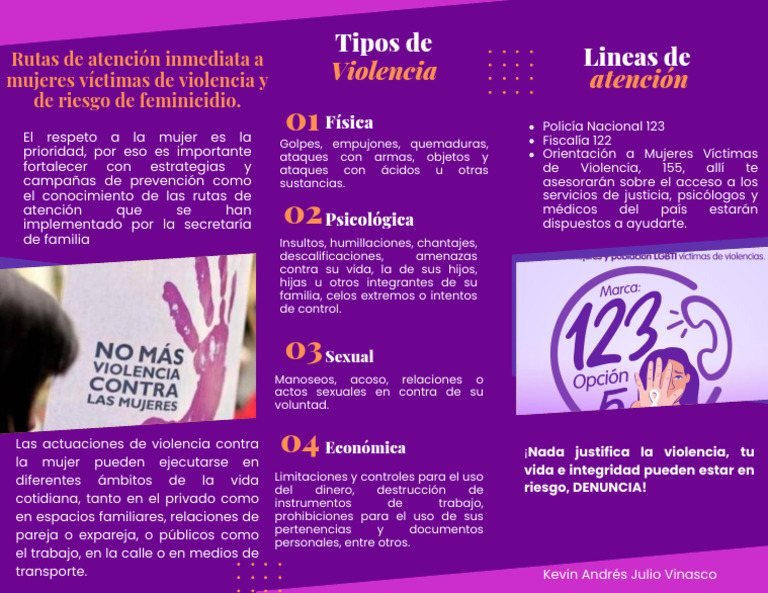 FOLLETO RUTAS DE ATENCIÓN | PDF | La violencia contra las mujeres ...