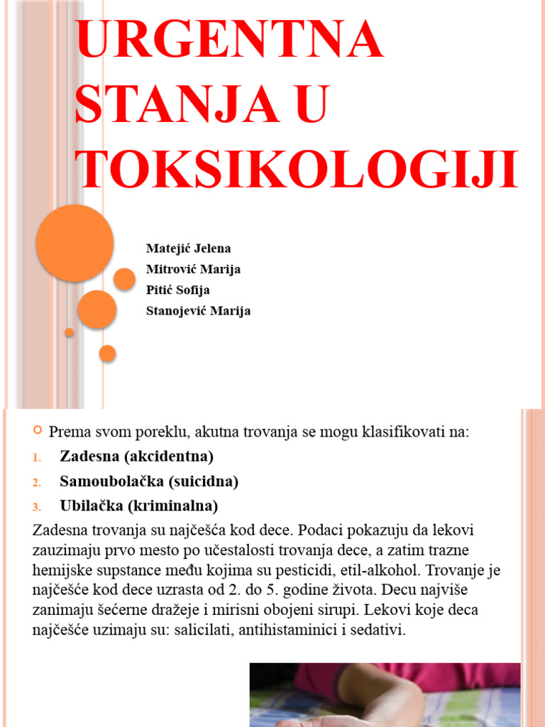 Urgentna Stanja U Toksikologiji Nega | PDF