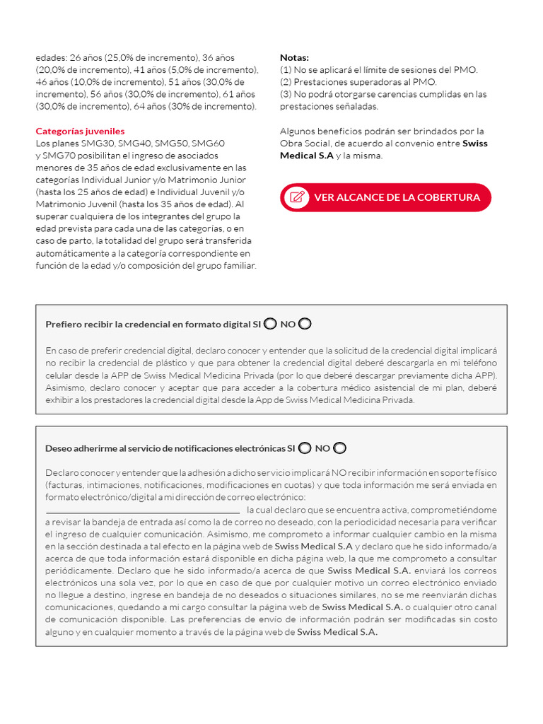 Beneficios y Categorías de Swiss Medical | PDF | Red mundial | Internet ...