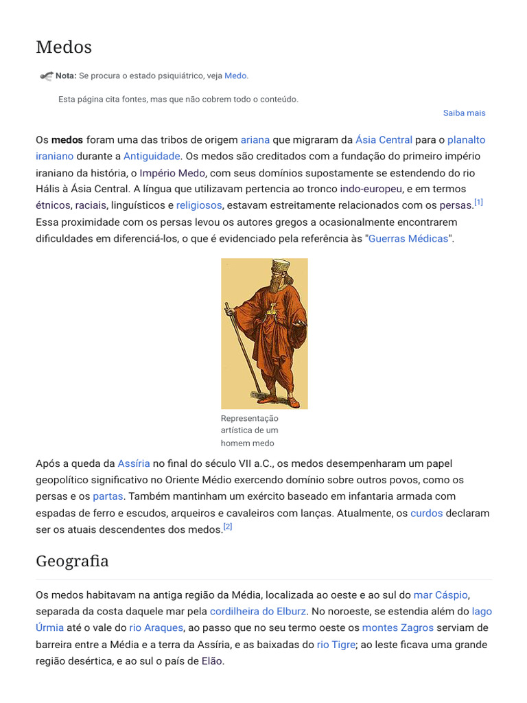 Tribo Meda: História e Geografia | PDF | História