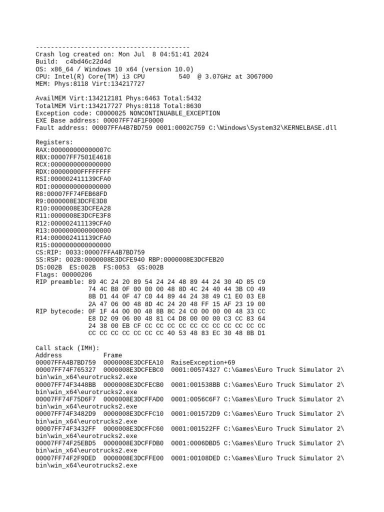 Game Crash | PDF | Operating System Technology | Computing Platforms