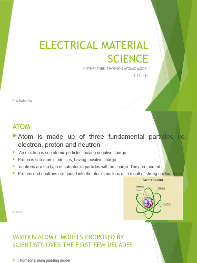 Electrical Material Science Slide | PDF | Photoelectric Effect | Atoms