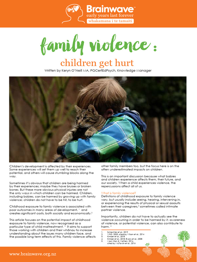 Family Violence Children Get Hurt | PDF | Violence | Domestic Violence