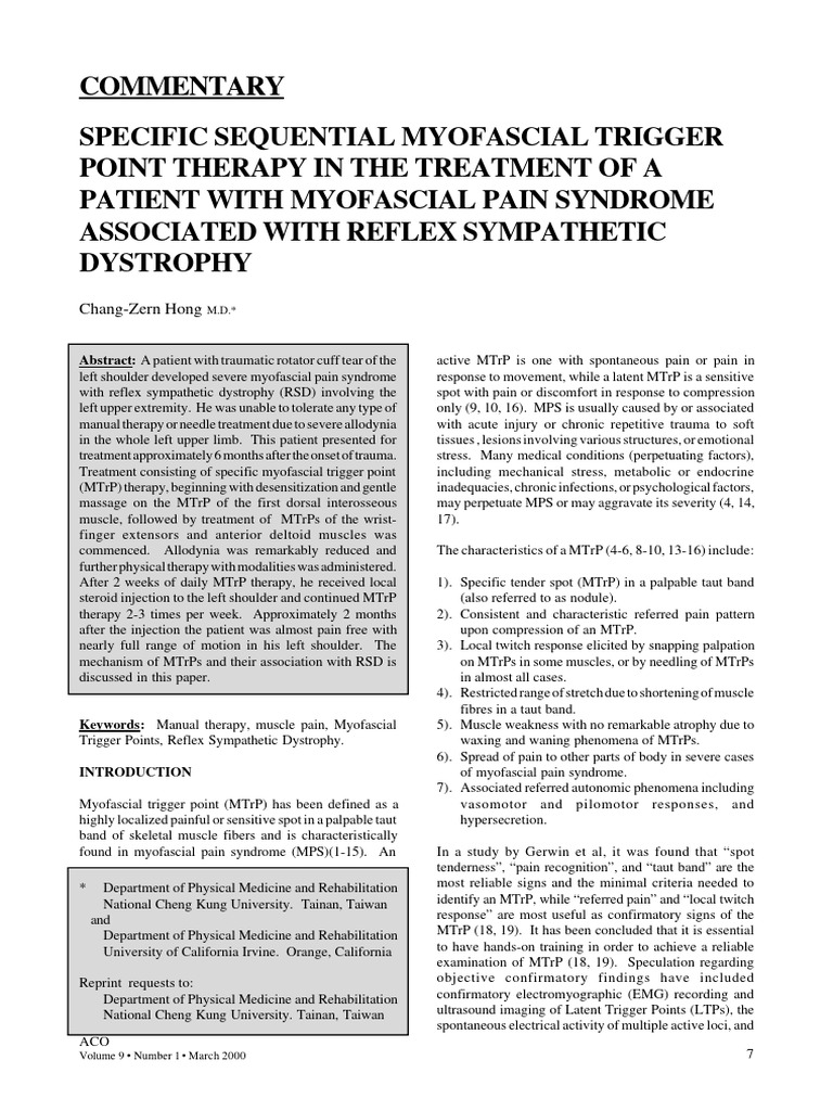 Myofascial Trigger Arm