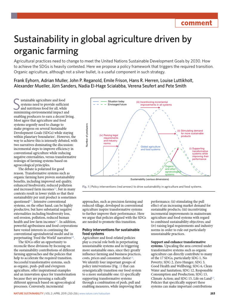 Organic Farming for Sustainable Agriculture | PDF | Sustainability ...
