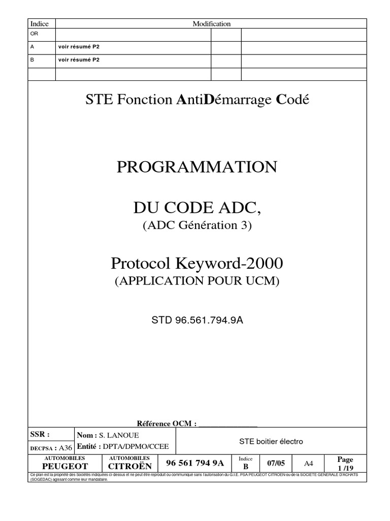 Programmation du Code ADC Génération 3 | PDF | Technologie des ...