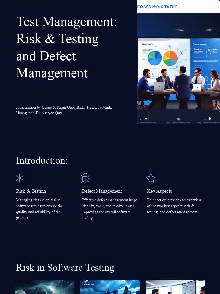 Test Management Risk and Testing and Defect Management | PDF | Software ...