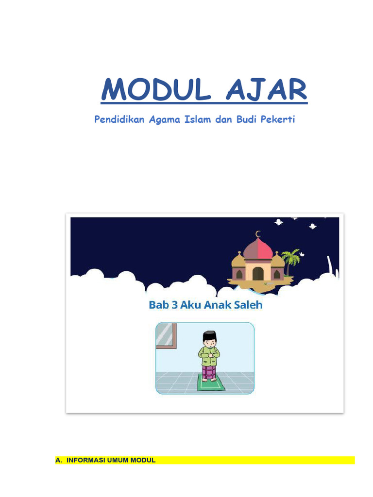 Modul Ajar PAI Kelas 5 Bab 3 | PDF | Sains & Matematika