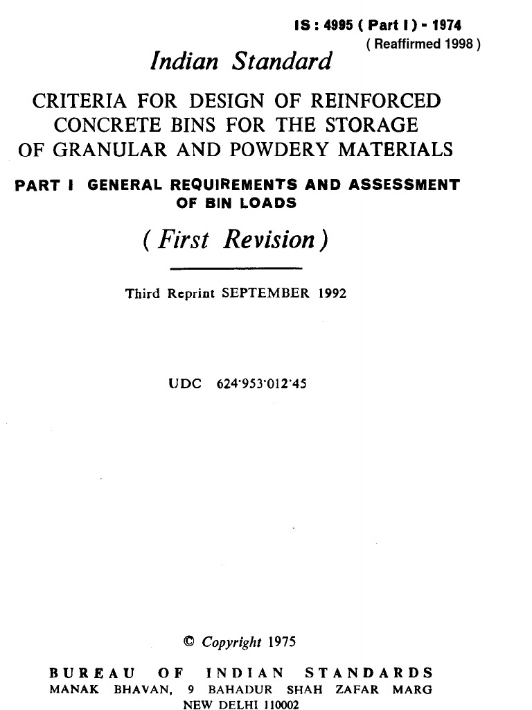 IS 4995 (Part 1) 1974 | PDF | Pressure | Friction